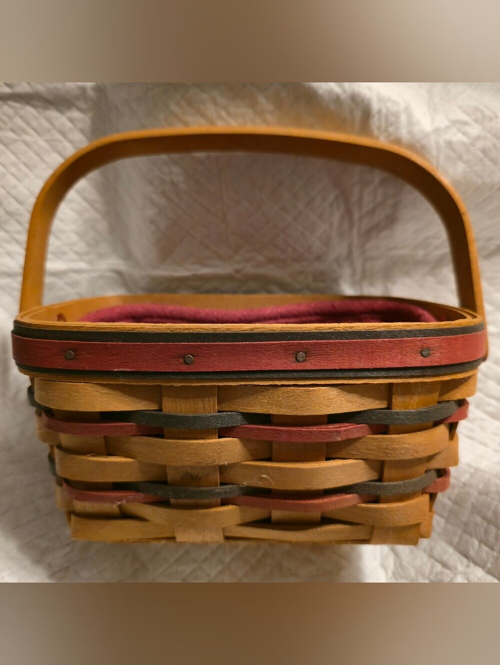 Handwoven 1997 Longaberger Tea Basket